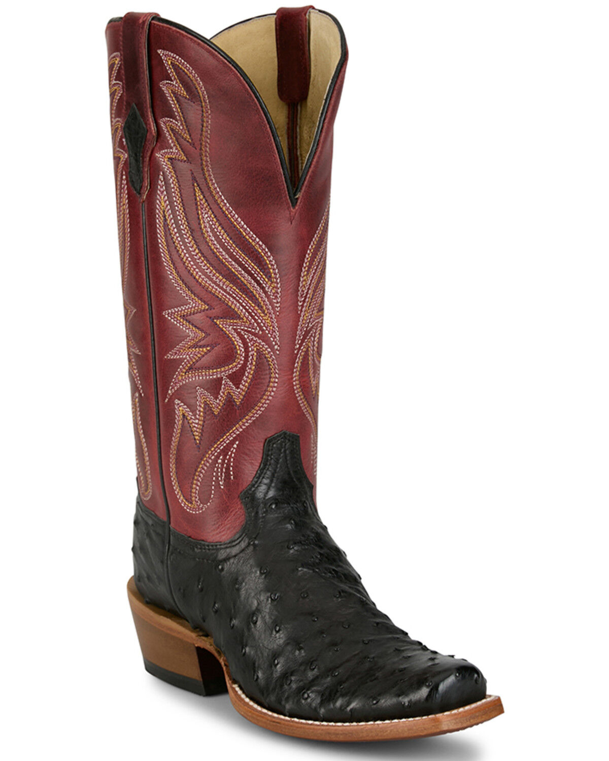 Image #1 - Tony Lama Women's Zaire Exotic Full Quill Ostrich Western Boots - Square Toe, Black, hi-res