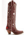 Image #2 - Besita Boots Women's The Honey Bird Embroidered Tall Western Boots - Snip Toe, Wine, hi-res