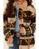 Image #3 - Shyanne Girls' Southwestern Print Sherpa Trim Shacket, Chocolate, hi-res