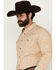 Image #2 - Cody James Men's Playing Field Floral Print Long Sleeve Snap Western Shirt , Tan, hi-res