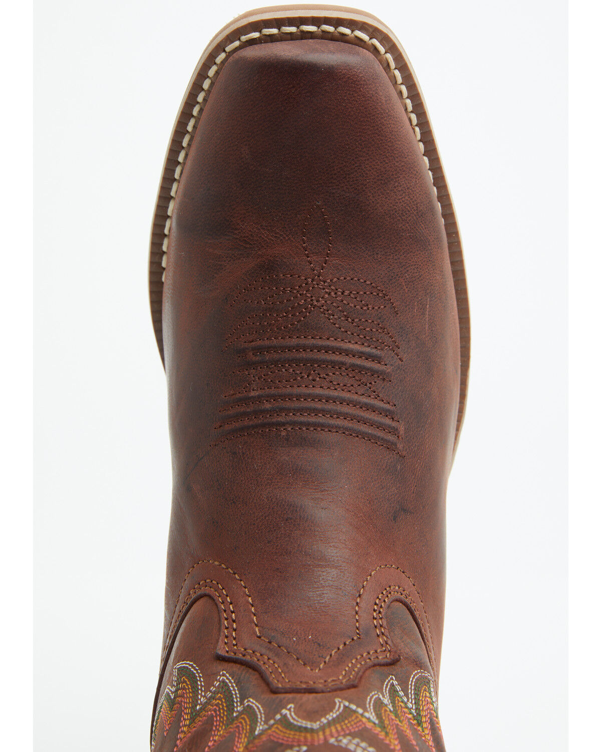 Image #6 - Justin Men's Cowboy Town Bay Western Boots - Square Toe, Brown, hi-res