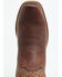 Image #6 - Justin Men's Cowboy Town Bay Western Boots - Square Toe, Brown, hi-res