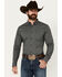 Image #1 - Cody James Men's Conquistador Medallion Print Long Sleeve Button-Down Shirt, Black, hi-res