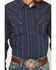 Image #3 - Moonshine Spirit&reg; Men's Riff Stripe Print Long Sleeve Snap Western Shirt, Navy, hi-res