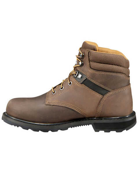 Image #3 - Carhartt Men's 6" Lace-Up Work Boots - Round Toe, Dark Brown, hi-res