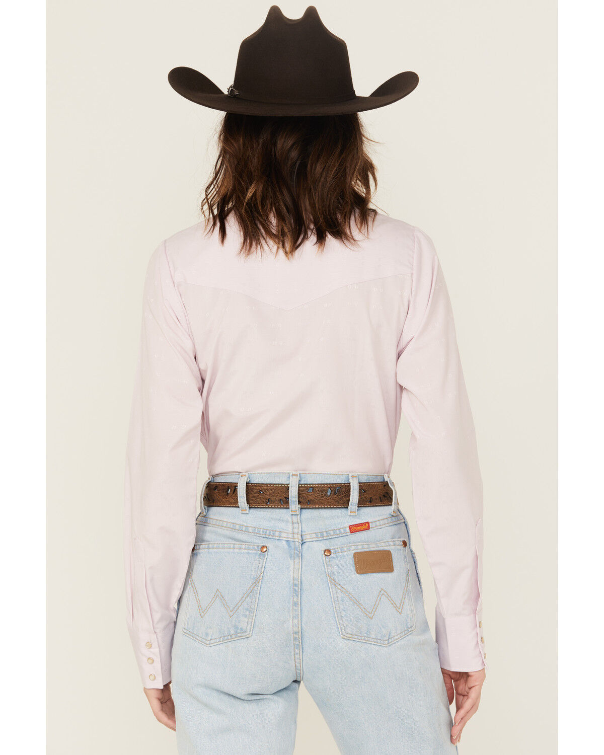 Image #5 - Cowboygirl by Jenna Paulette Women's Solid Long Sleeve Pearl Snap Western Shirt, Lavender, hi-res