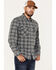 Brixton Men's Bowery Summer Weight Long Sleeve Button Down Shirt, Black, hi-res