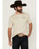 Image #1 - Kimes Ranch Men's Boot Barn Exclusive Graphite Logo Short Sleeve Graphic T-Shirt, Cream, hi-res