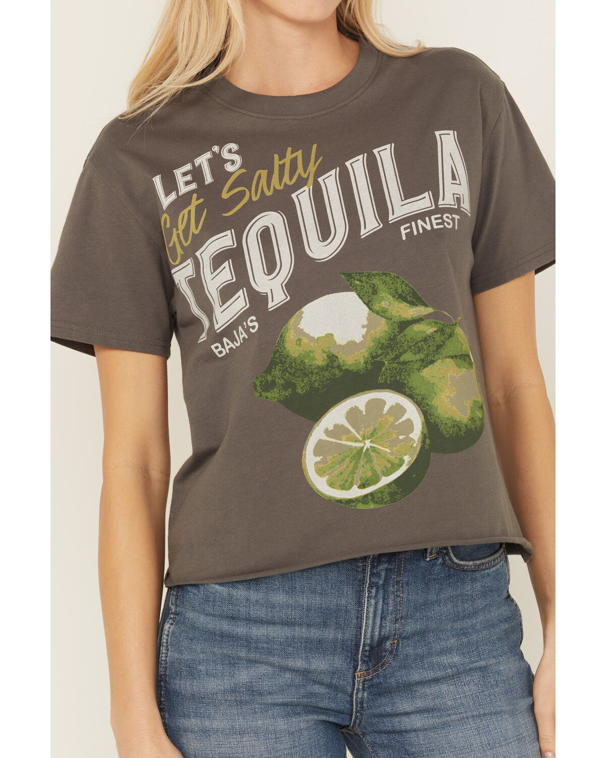 Image #3 - Blended Women's Tequila Lime Short Sleeve Graphic Tee, Black, hi-res