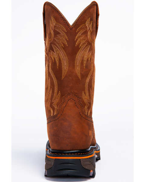 Image #3 - Cody James Men's 11" Decimator Western Work Boots - Steel Toe, Brown, hi-res