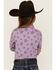 Image #4 - Cruel Girl Girls' Star Print Long Sleeve Snap Western Shirt, Purple, hi-res