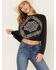 Image #1 - Rock & Roll Denim Women's Bandana Print Long Sleeve T-Shirt, Black, hi-res