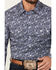 Image #3 - Rock & Roll Denim Men's Paisley Print Long Sleeve Snap Stretch Western Shirt, Blue, hi-res