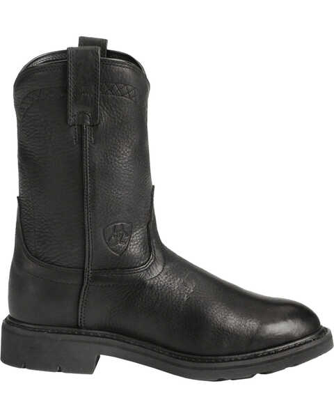 Ariat Men's Sierra Western Work Boots - Soft Toe, Black, hi-res