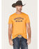 Image #1 - Brixton x Willie Nelson Men's Shotgun Willie Graphic T-Shirt, Yellow, hi-res