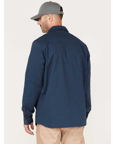 Image #4 - Hawx Men's Weathered Ripstop Snap Shirt Jacket - Big & Tall, Dark Blue, hi-res