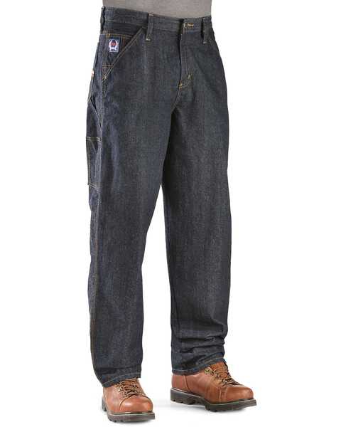 Image #3 - Cinch WRX FR Blue Label Carpenter Jeans, Dark Rinse, hi-res