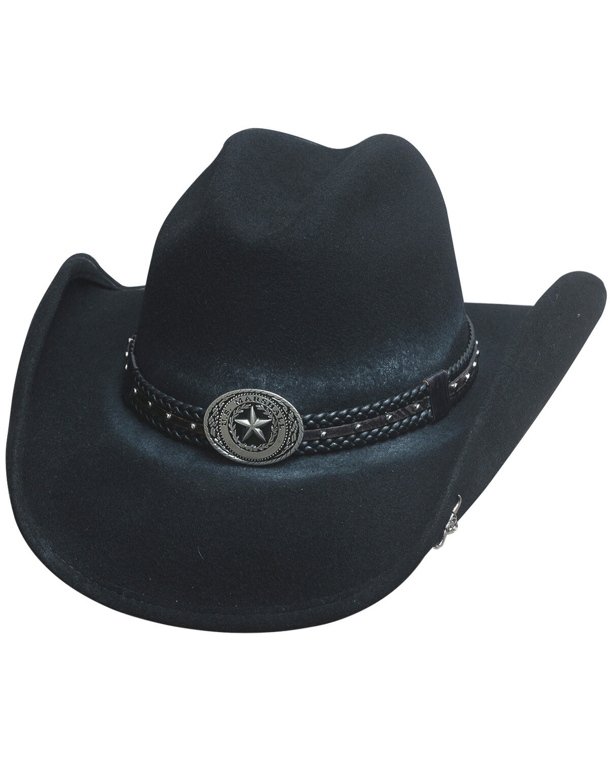 Image #1 - Bullhide Hats Men's Cowboy Collection Stray Bullet Wool Felt Western Hat, Black, hi-res