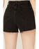 Image #3 - Blue B Women's High Rise Pocket Rhinestone Fringe Denim Shorts, Charcoal, hi-res