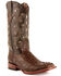 Ferrini Men's Caiman Croc Print Western Boots - Broad Square Toe, Rust, hi-res