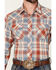 Image #3 - Wrangler Retro Men's Plaid Print Long Sleeve Snap Western Shirt, Red/white/blue, hi-res