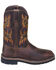 Image #2 - Justin Men's Driller Western Work Boots - Soft Toe, Brown, hi-res