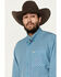 Image #2 - Cinch Men's ARENAFLEX® Geo Print Long Sleeve Button-Down Western Shirt, Blue, hi-res