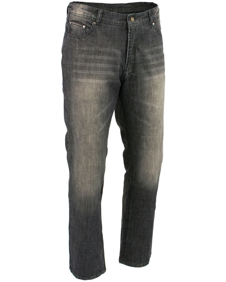 Milwaukee Leather Men's Black 34" Denim Jeans Reinforced With Aramid, Black, hi-res
