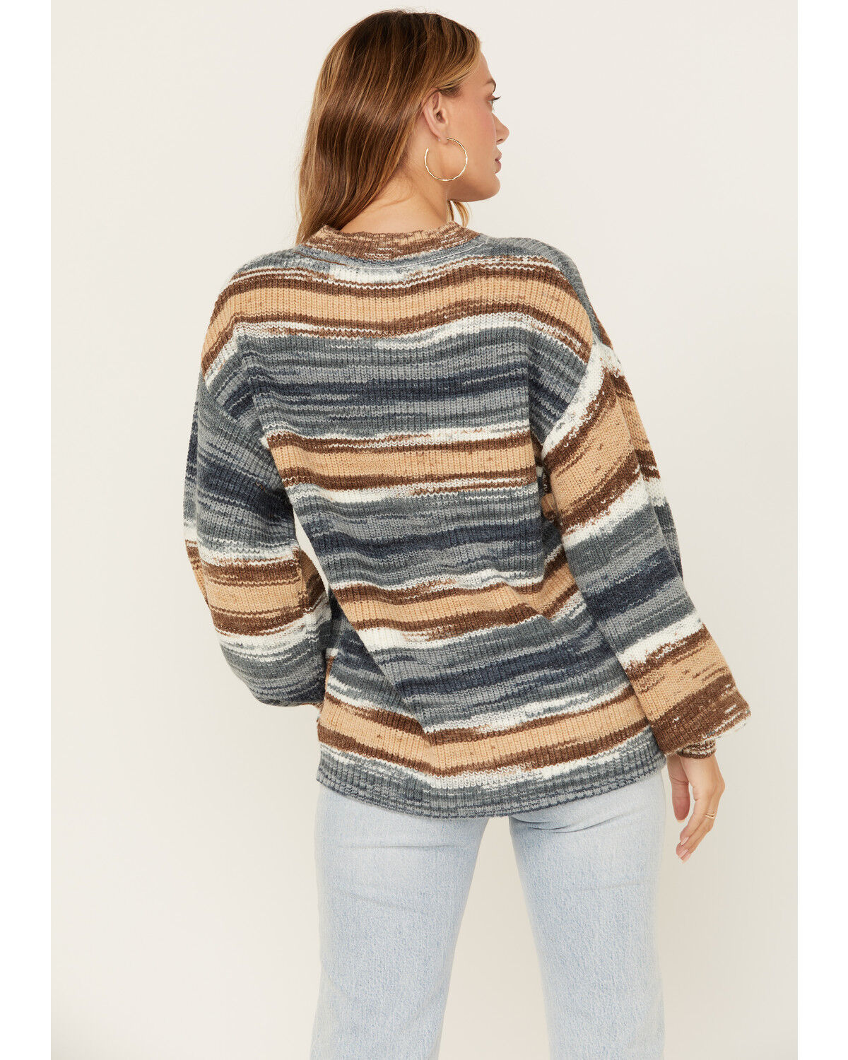 Image #4 - Cleo + Wolf Women's Striped Oversized Sweater, , hi-res