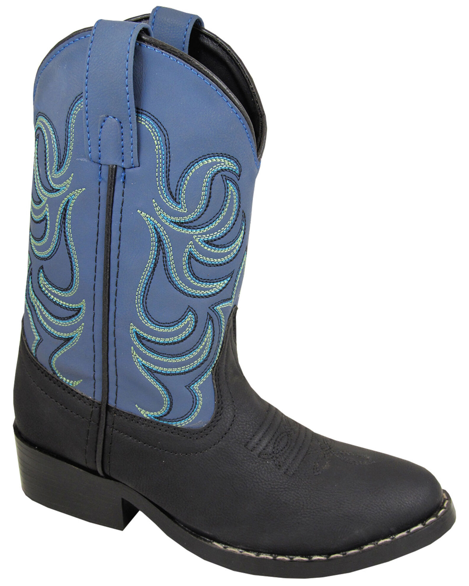 Image #1 - Smoky Mountain Boys' Monterey Western Boots - Round Toe, Black, hi-res