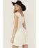 Image #4 - Wild Moss Women's Crochet Trim Mini Dress, Ivory, hi-res