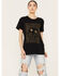 Image #1 - Wrangler Women's Desert Scene Short Sleeve Graphic Tee, Black, hi-res