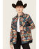 Image #1 - Rock & Roll Denim Women's Southwestern Print Snap Shacket, Teal, hi-res