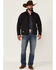 Cowboy Hardware Men's Barbwire Stitched Zip-Front Poly Shell Jacket , Grey, hi-res