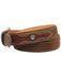 Ariat Men's Basket Weave Studded Tab Belt, Aged Bark, hi-res
