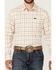 Image #3 - Kimes Ranch Men's Lucas Plaid Print Long Sleeve Button-Down Performance Western Shirt, Natural, hi-res