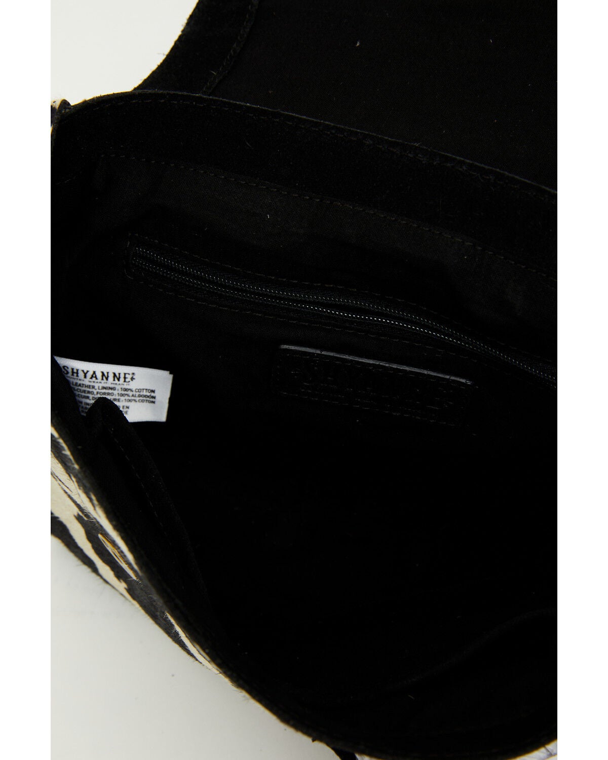 Image #4 - Shyanne Women's Sorrel Cow Print Shoulder Saddle Bag Purse, Black, hi-res