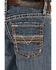 Image #4 - Rock & Roll Denim Boys' Medium Wash Bootcut Stretch Denim Jeans, Blue, hi-res