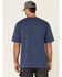 Carhartt Men's Loose Fit Heavyweight Logo Pocket Work T-Shirt, Dark Blue, hi-res