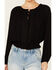 Image #3 - Tempted Women's Crochet Long Sleeve Top, Black, hi-res