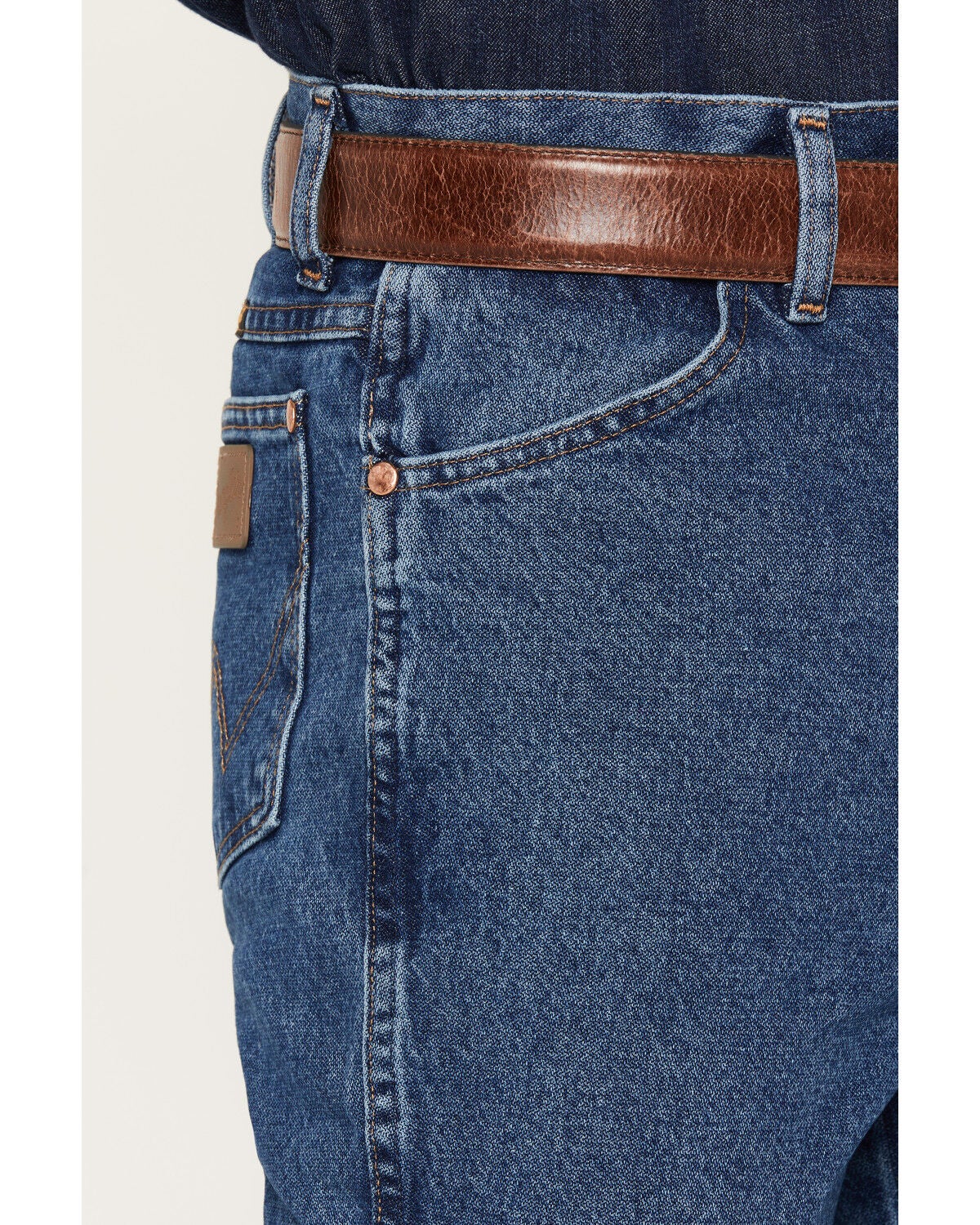 Image #2 - Wrangler Men's 936 Cowboy Cut Slim Fit Prewashed Jeans, Stonewash, hi-res