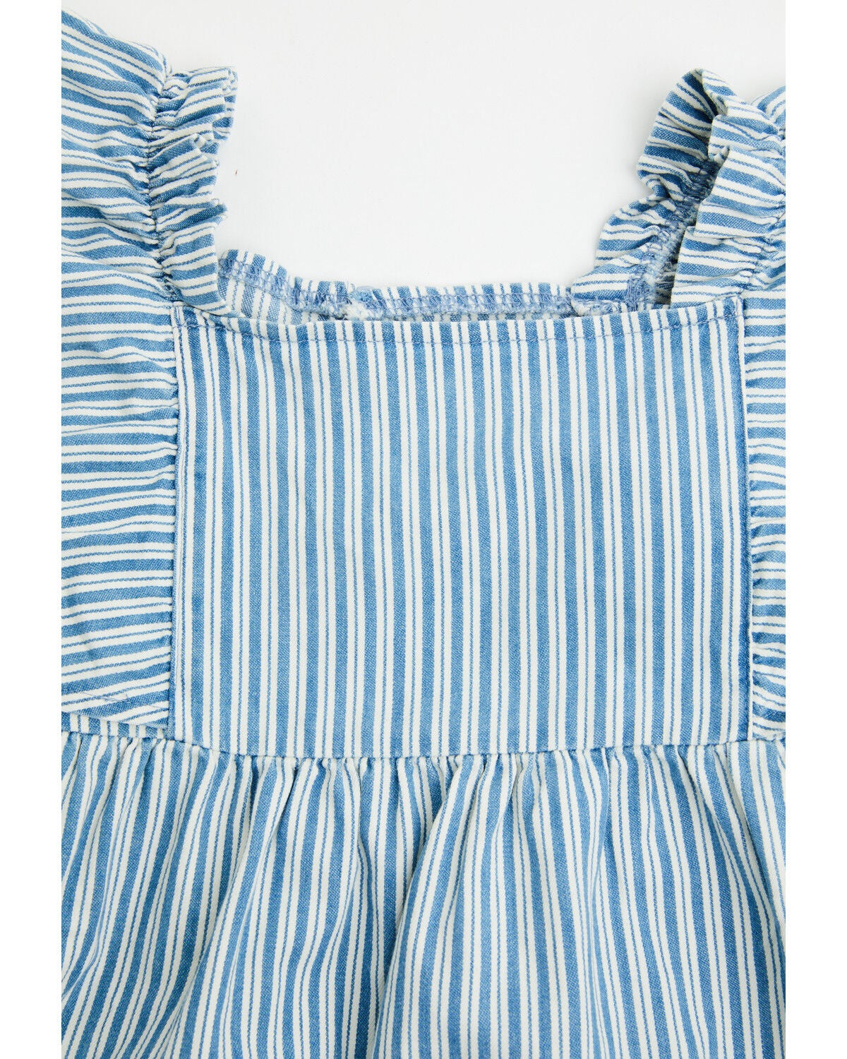 Image #2 - Wrangler Toddler Girls' Striped Short Sleeve Denim Dress, Blue, hi-res