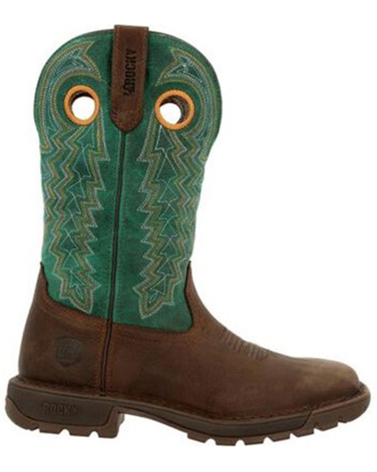Image #2 - Rocky Women's Legacy 32 Western Boots - Square Toe, Green/brown, hi-res