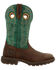 Image #2 - Rocky Women's Legacy 32 Western Boots - Square Toe , Green/brown, hi-res
