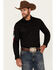 Image #2 - Rock & Roll Denim Men's Mexico Flag Embroidered Logo Long Sleeve Snap Stretch Western Shirt, Black, hi-res
