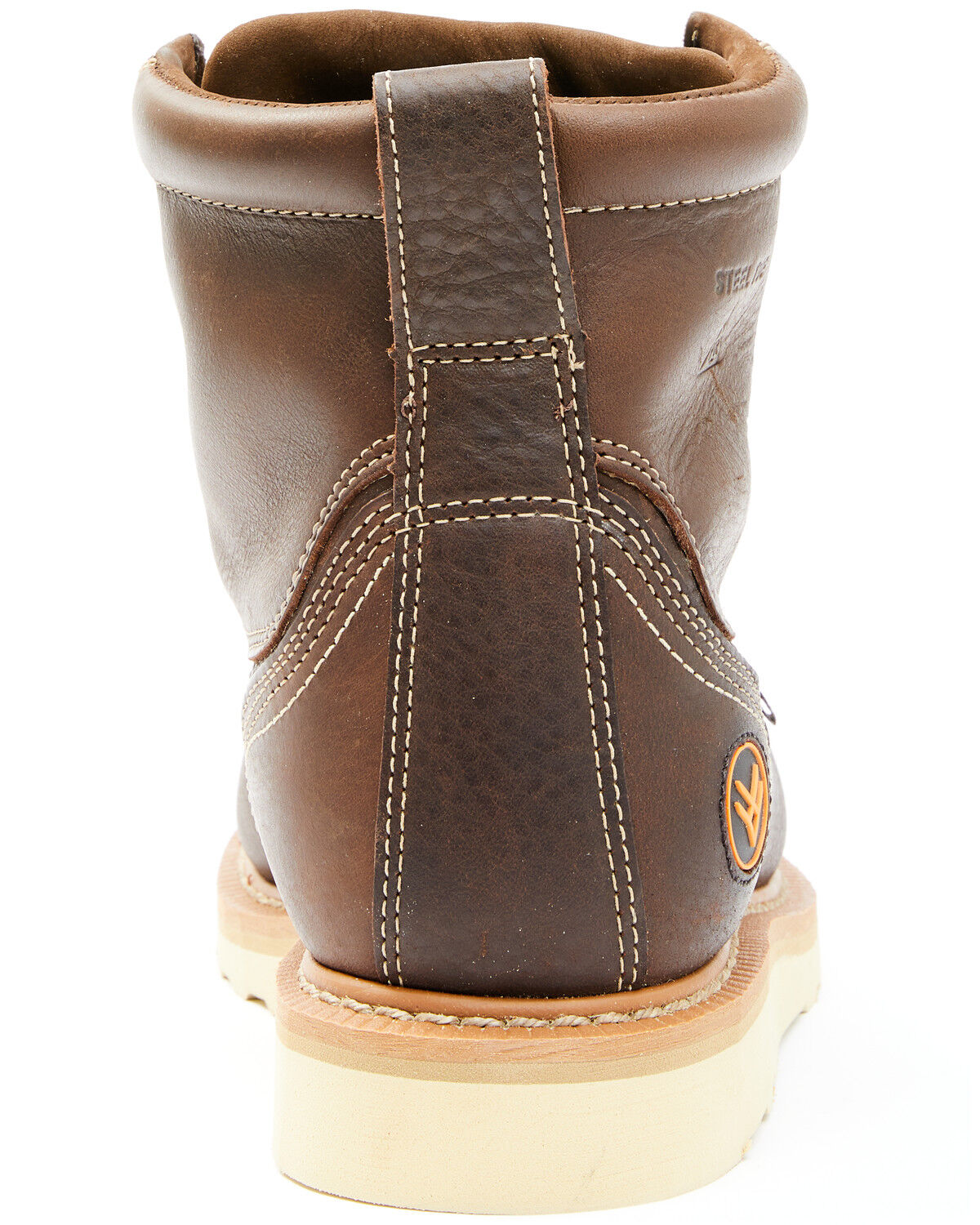 Image #5 - Hawx Men's USA Moc Wedge Value Work Boots - Steel Toe, Dark Brown, hi-res