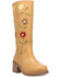 Image #1 - Dingo Women's Floral Bloom Fashion Boots - Round Toe, Tan, hi-res