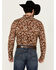 Image #4 - RANK 45® Men's Hopewood Abstract Southwestern Print Long Sleeve Button-Down Stretch Western Shirt, Rust Copper, hi-res
