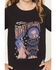 Image #3 - Wrangler X Lainey Wilson Girls' Shooting For The Moon Short Sleeve Graphic Tee, Black, hi-res