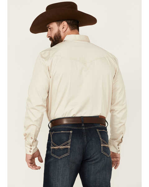 Image #4 - Blue Ranchwear Men's Heavy Twill Long Sleeve Snap Western Shirt , Tan, hi-res